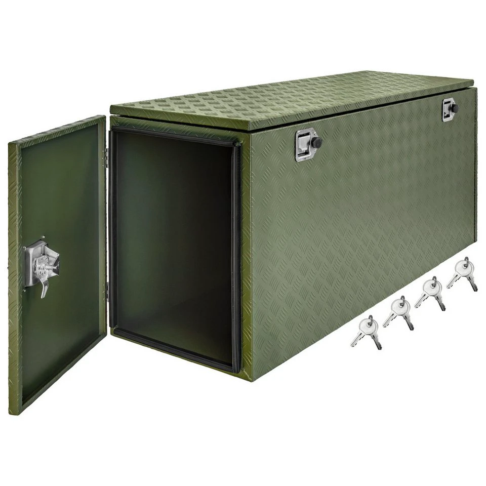 Trucky Anhänger-Deichselbox P402 Alu Werkzeugkasten Grün 151 x 44 x 64 cm