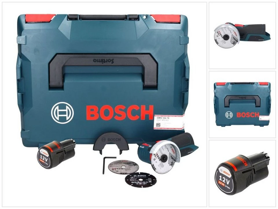 Bosch Professional GWS 12V-76 Professional Akku Winkelschleifer 12 V 76 mm Brushless