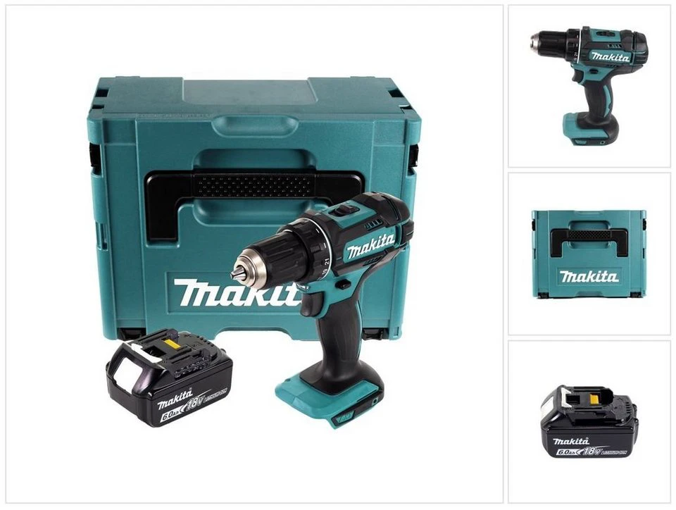 Makita Akku Bohrschrauber DDF 482 18 V 62 Nm 6,0 Ah Akku Makpac