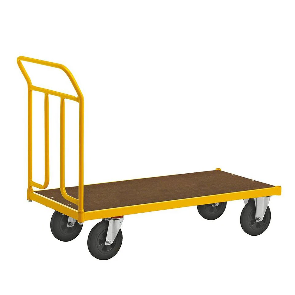 OSWALD Transportgeräte Plattformwagen NK144600B variabel erweiterbar 400 kg gelb 1336 x 650 x 1020 mm
