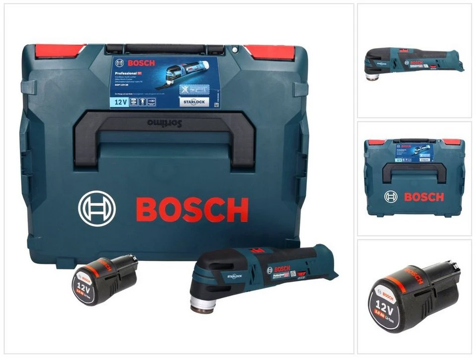 Bosch Professional GOP 12V-28 Multifunktionswerkzeug Akku 12 V Brushless 3,0 Ah L-Boxx
