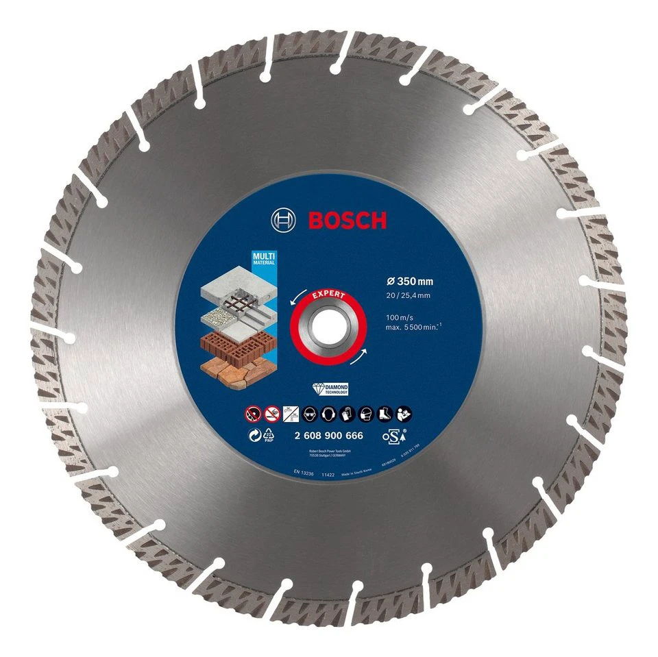 BOSCH Trennscheibe Expert MultiMaterial Diamant 350 x 20/25,4 x 3,3 x 15 mm