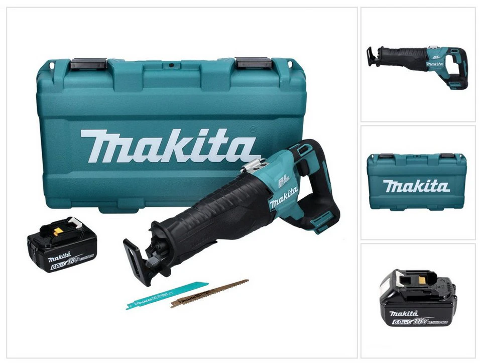 Makita Reciprosäge DJR 187 18 V Brushless 1x Akku 6,0 Ah Koffer