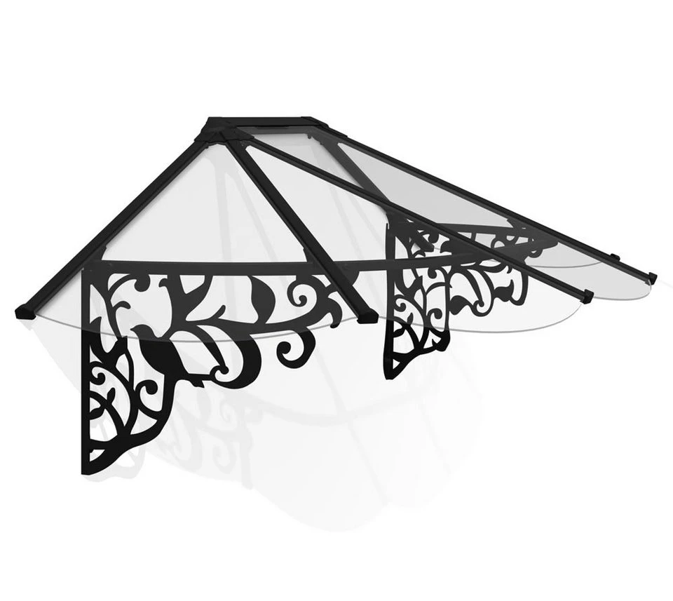 Palram - Canopia Vordach XL 2130 217 x 88 x 70 cm Acryl Aluminium schwarz