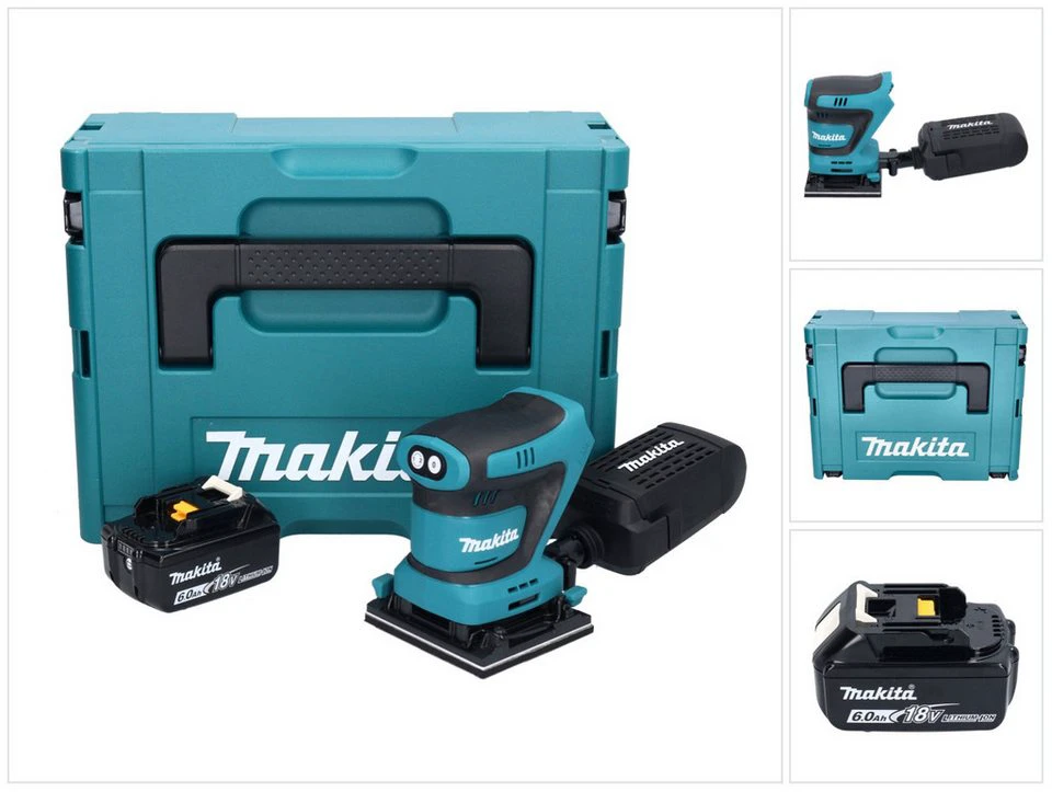 Makita Akku-Schwingschleifer DBO 480 G1J 18 V 112 x 102 mm 6,0 Ah