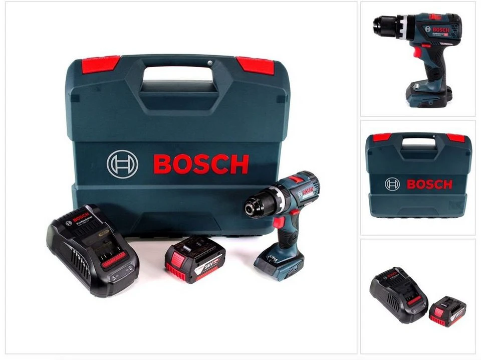 Bosch Professional GSB 18V-60 C Schlagbohrschrauber Brushless 18V 60 Nm mit Akku Ladegerät