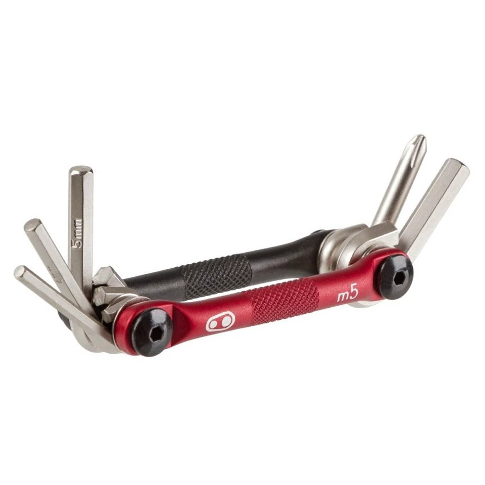 crankbrothers Multitool M5 rot-schwarz Fahrrad Reparatur Werkzeug