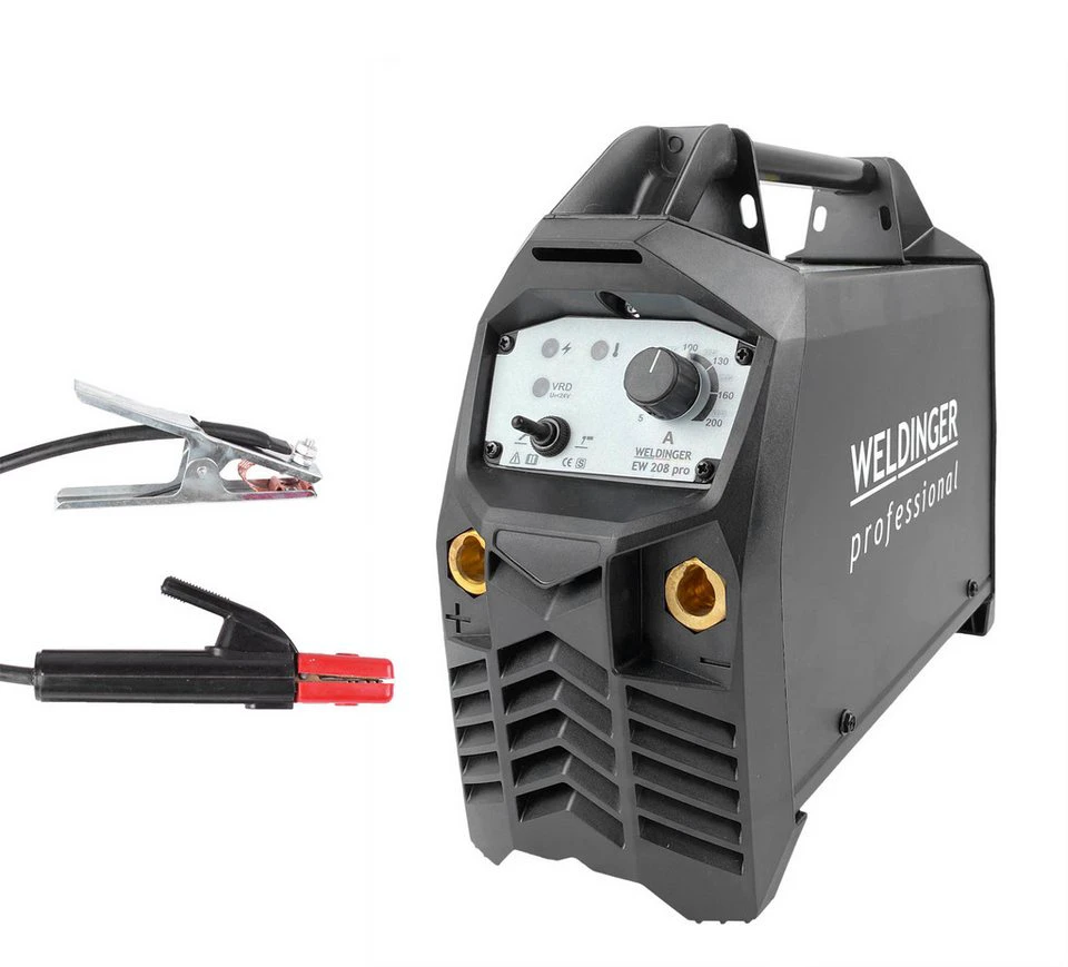 WELDINGER Schweißinverter EW 208 professional MMA Lift-WIG 200 A 20-200 A VRD