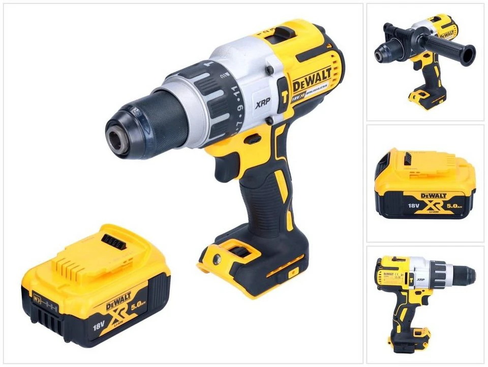 DeWalt Akku-Schlagbohrschrauber DCD 996 18 V 95 Nm Brushless mit 1x 5,0 Ah Akku