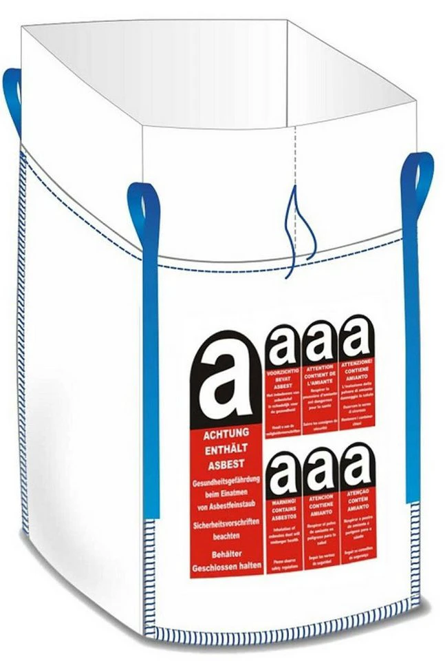 KLASEBO® Big Bag für Asbest mit Schürze 90 x 90 x 110 cm 1000 kg