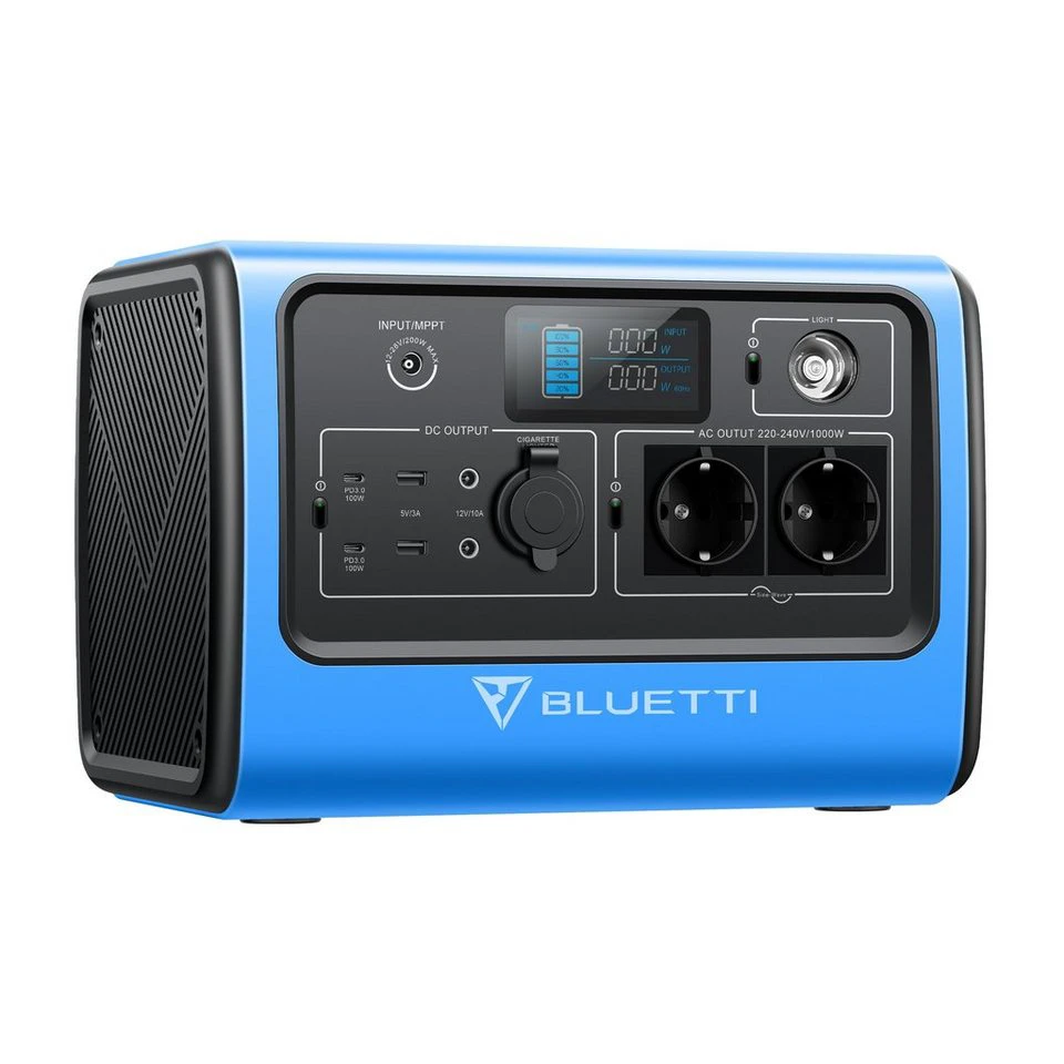 BLUETTI EB70 Stromerzeuger 716Wh 1000W LiFePO4 100W USB-C