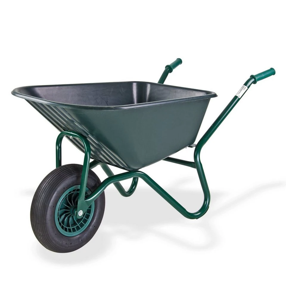 DEMA Schubkarre Gartenschubkarre mit Kunststoffwanne 85 Liter 180 kg