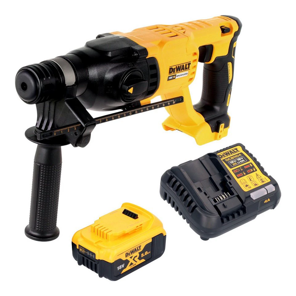 DeWalt DCH133 Akku-Kombihammer 18 V 2,6 Joule SDS-plus mit 5 Ah Akku und Ladegerät