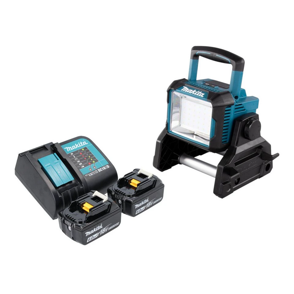 Makita Baustrahler DEADML811 14,4 / 18 V 3000 lm LED 2x Akku 6,0 Ah Ladegerät