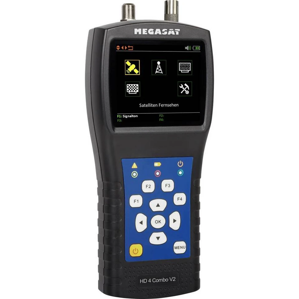 Megasat Satfinder Satmessgerät Signalton 2,7 Zoll Display DiSEqC Messung