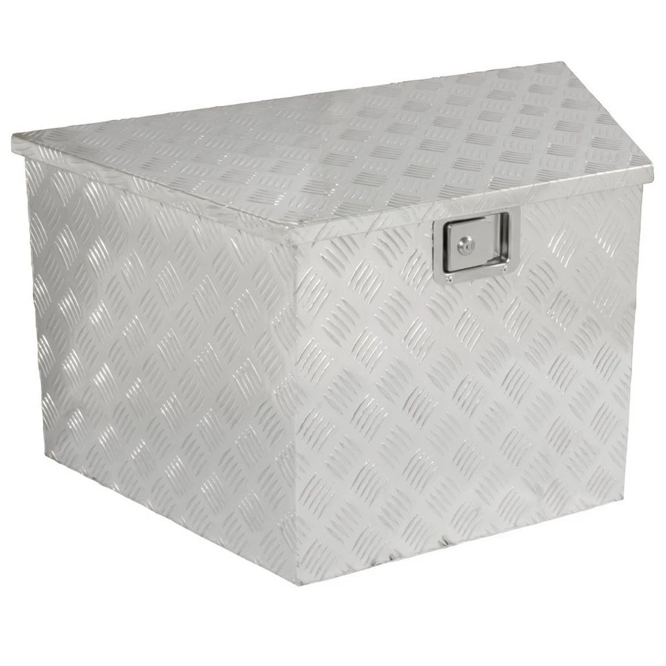 Trucky Anhänger-Deichselbox 120 L Aluminium 86 x 49 x 47 cm