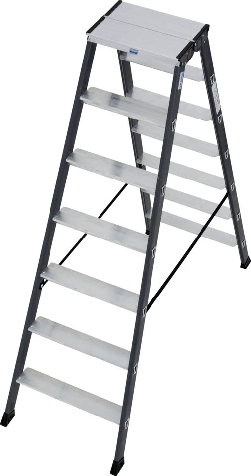KRAUSE Doppelleiter SePro D Alu eloxiert 2x7 Stufen Arbeitshöhe ca. 306 cm