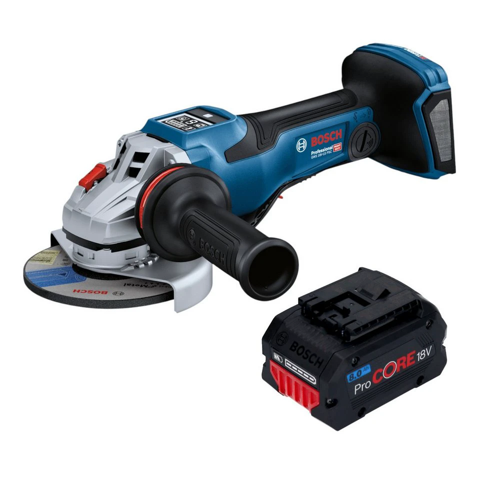Bosch Professional Winkelschleifer GWS 18V-15 PSC 18V 125 mm mit ProCORE Akku 8,0 Ah ohne Ladegerät
