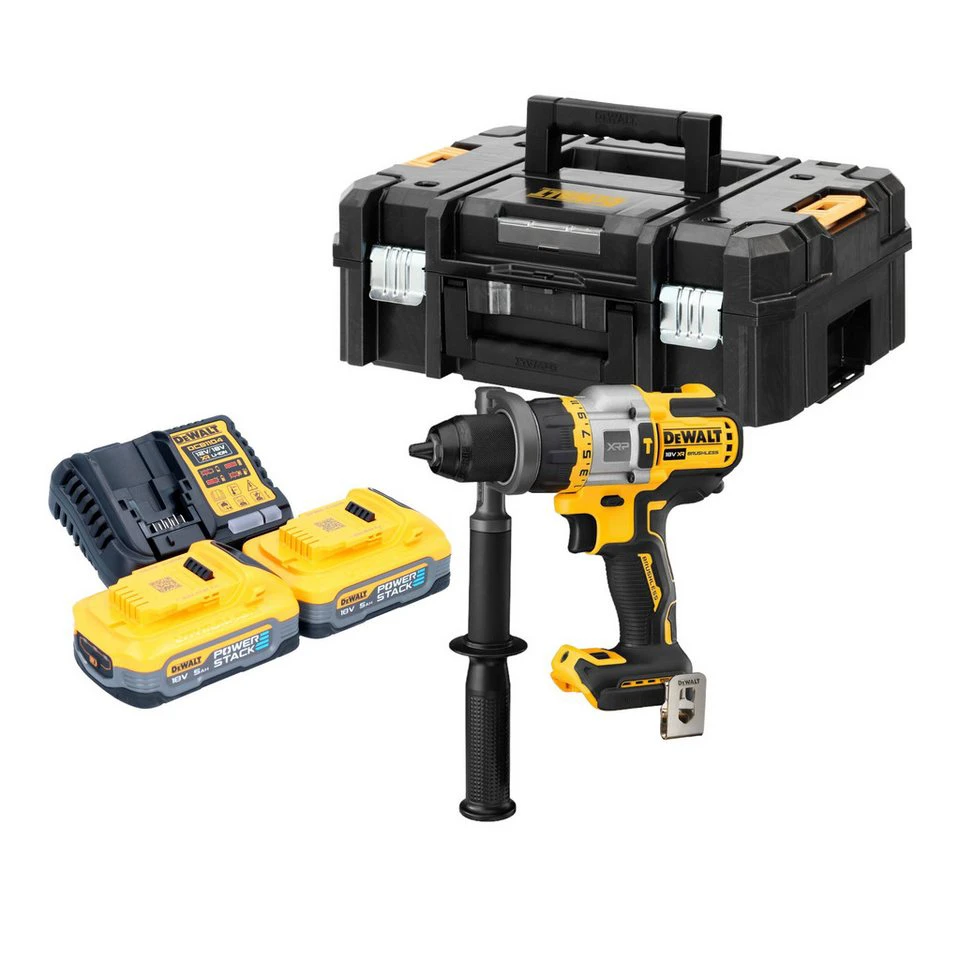 DeWalt Akku Schlagbohrschrauber DCD 999 18 V 95 Nm 2x Powerstack Akku 5,0 Ah TSTAK