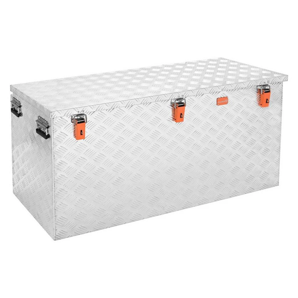 ALUBOX Anhänger-Deichselbox Aluminium Riffelblech 410 Liter