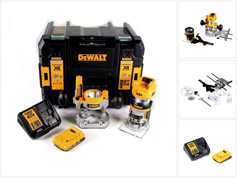 DeWalt Akku-Kombifräse DCW 604 NT 18 V 55 mm 2,0 Ah