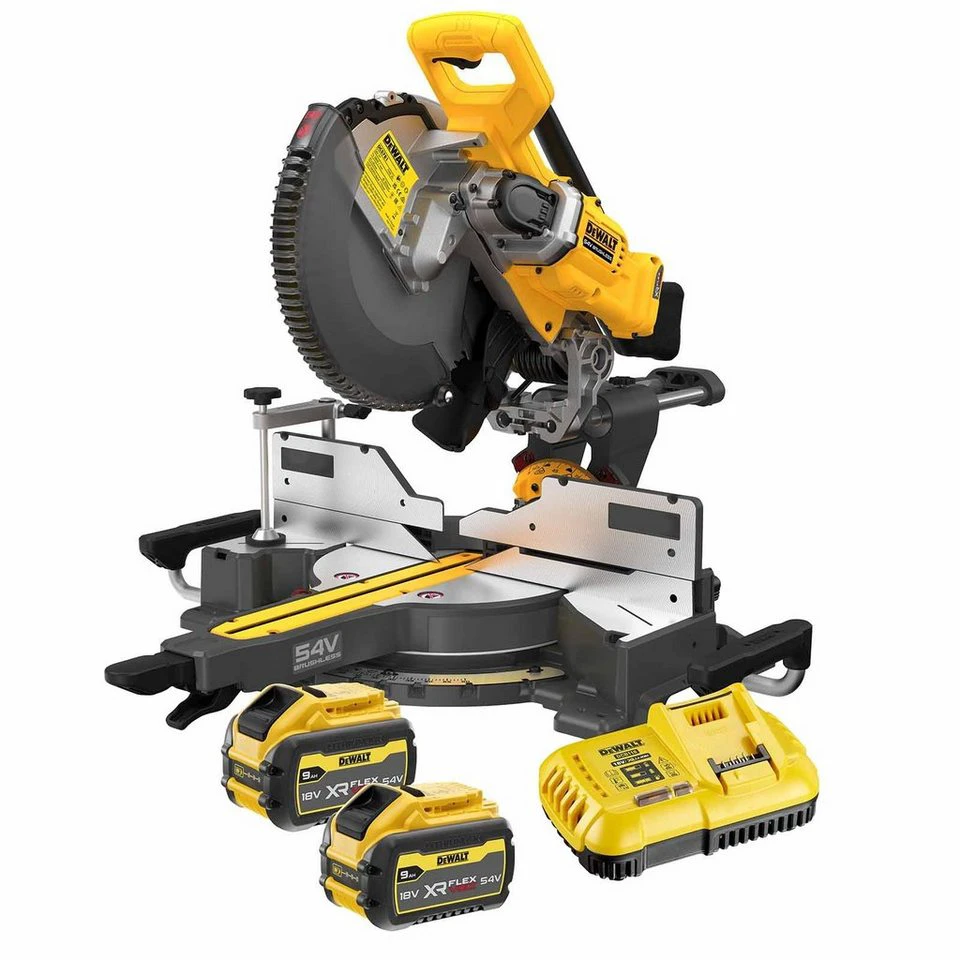 DeWalt Paneelsäge DCS781X2-QW Akku-Gehrungssäge 305 mm 54 V Akkus 9 Ah