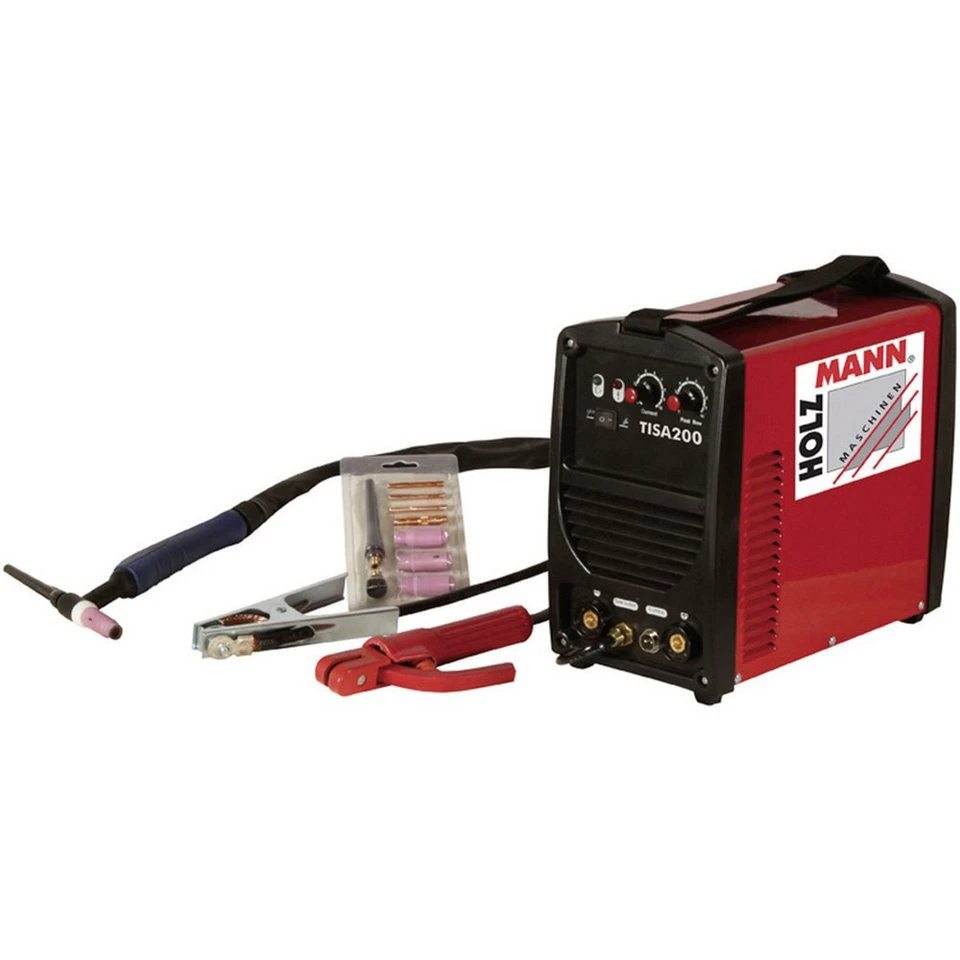 Holzmann Maschinen TISA200 Schweißinverter Elektroschweißgerät 5 - 200 A inkl. Zubehör