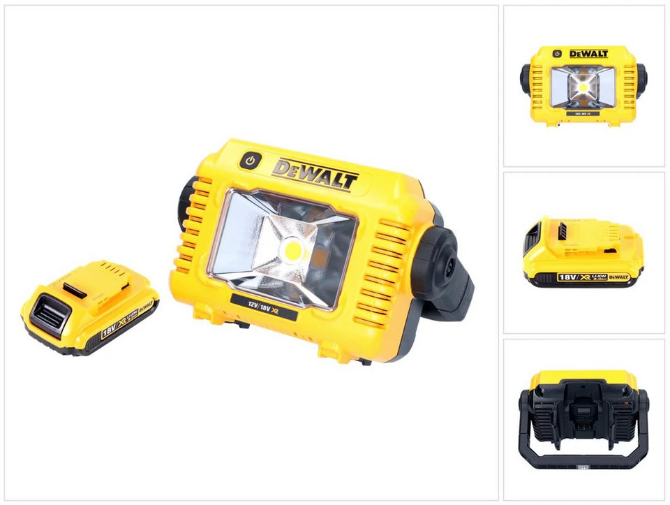 DeWalt DCL 077 Akku LED Arbeitsstrahler 12 V 18 V 2000 lm IP54 mit 2,0 Ah Akku