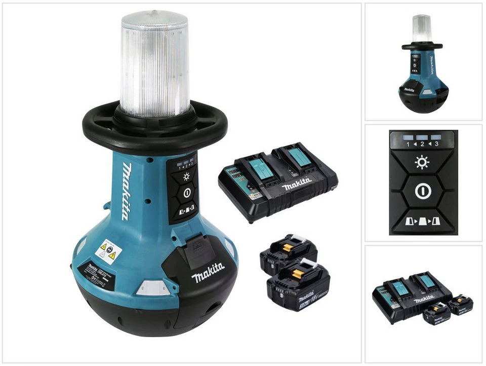 Makita DML 810 Akku LED Flächenlicht 18 / 36 V 5500 lm IP54