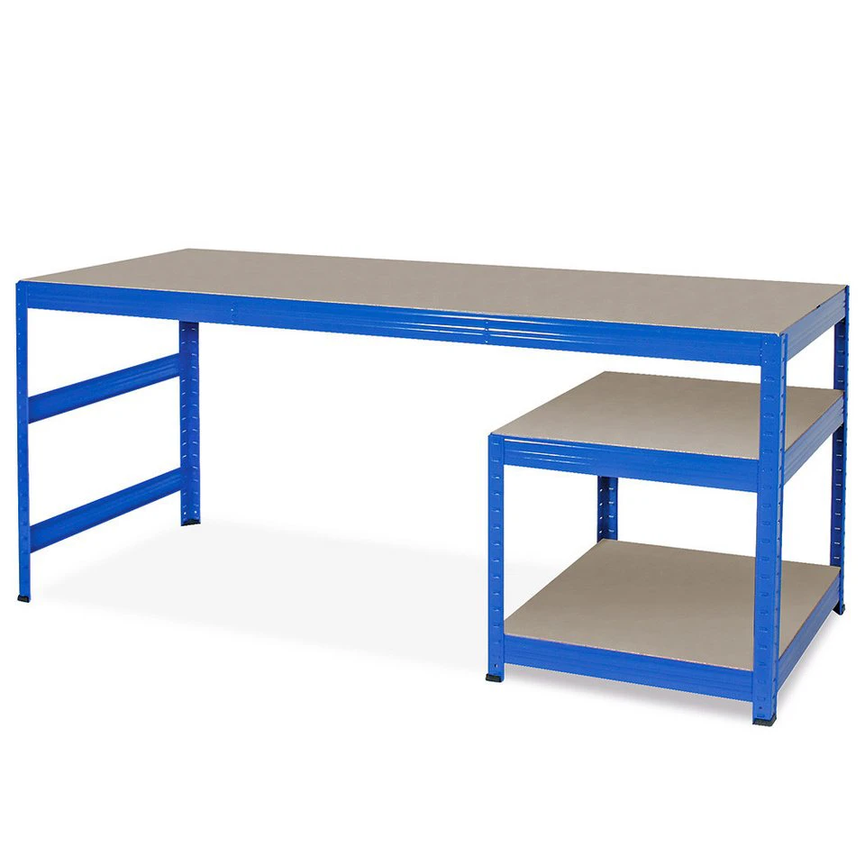 BRB-Lagertechnik Werkbank 1800x600x900 mm mit Unterbau Enzianblau RAL 5010 450 kg