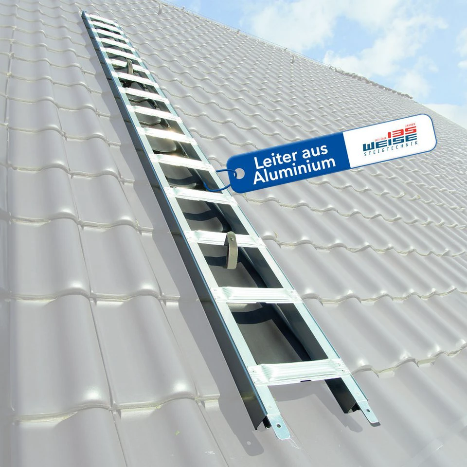 Weise Steigtechnik DachMaxx Dachdecker-Auflegeleiter 1,89 m Aluminium Sicherheitssprossen