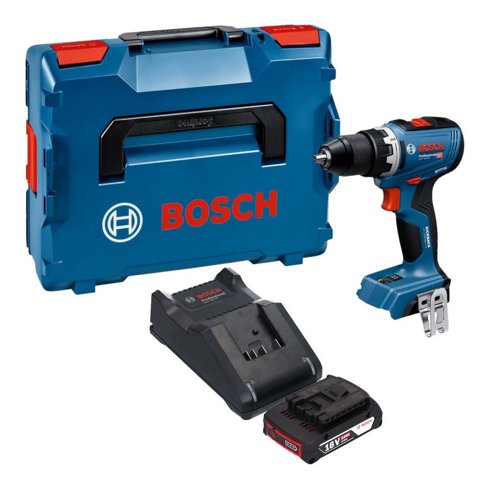 Bosch GSR 18V-65 Professional Akku Bohrschrauber 18 V 2,0 Ah Ladegerät L-Boxx