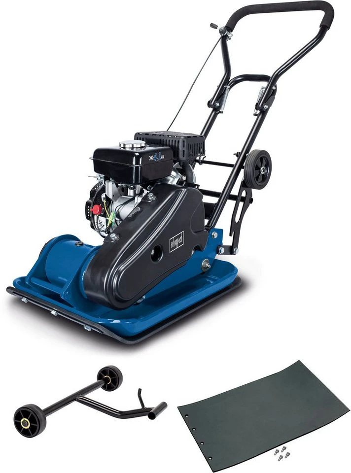 Scheppach HP2300s Rüttelplatte 23000 N 5,6 PS 4-Takt-Benzinmotor 540 x 420 mm Gummimatte
