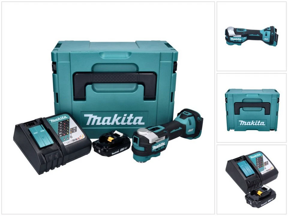 Makita Akku-Multifunktionswerkzeug DTM 52 RA1J 18 V Starlock Max Brushless