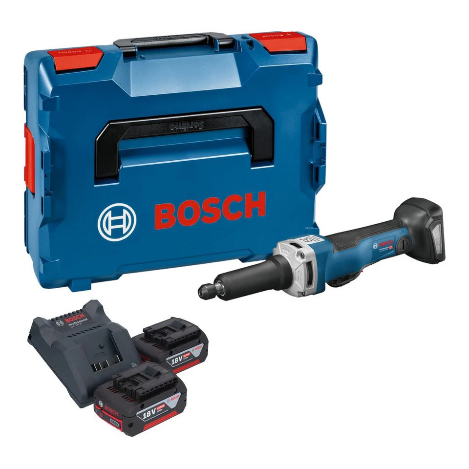 Bosch Professional Geradschleifer GGS 18V-23 PLC 18V Brushless 2x Akku 4,0 Ah Ladegerät