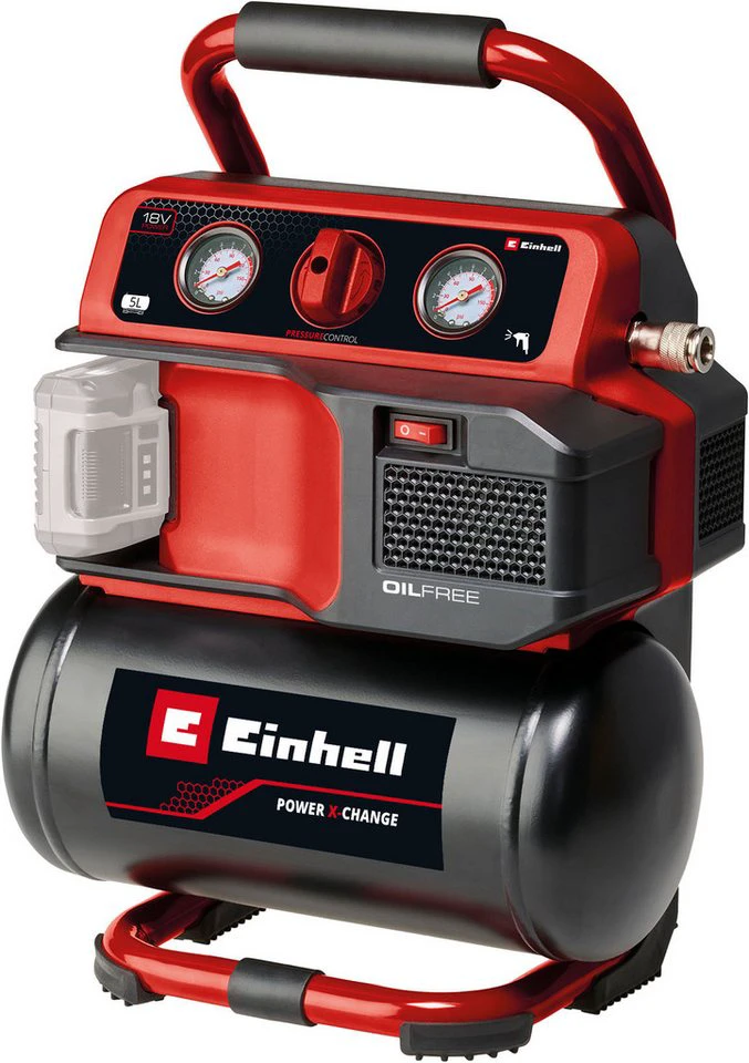 Einhell Akku-Kompressor TE-AC 18/75 Li OF-Solo 5 Liter 8 bar 75 l/min ohne Akku und Ladegerät