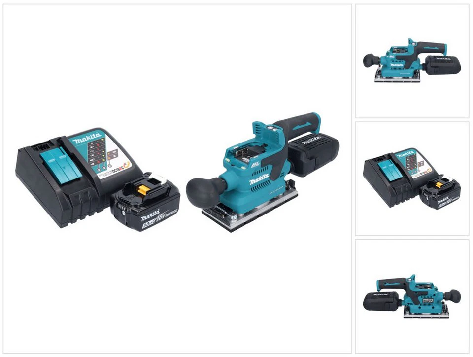 Makita Akku-Schwingschleifer DBO 382 18 V mit 3 Ah Akku und Ladegerät