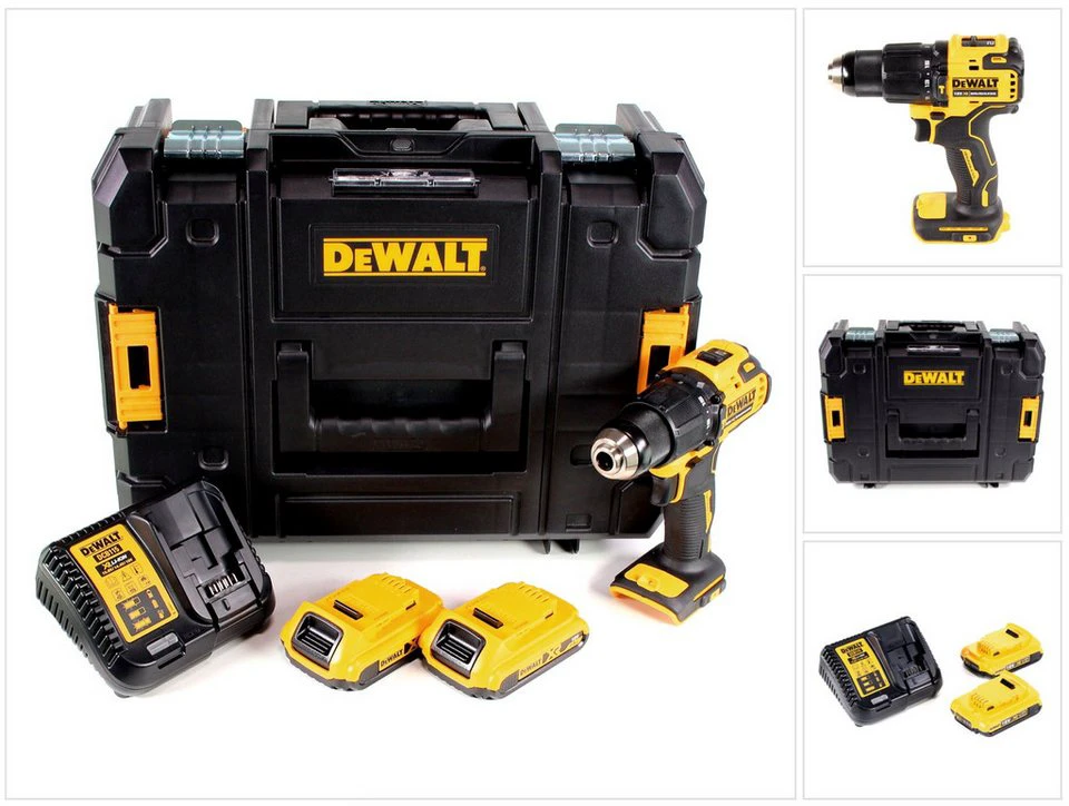 DeWalt DCD 709 Akku Schlagbohrschrauber 18V 65 Nm 2x 2,0 Ah XR Akkus TSTAK Box