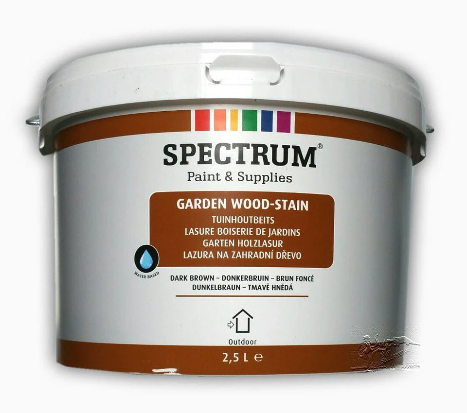 Spectrum Holzbeize Acryl Holzlasur 2,5 l dunkelbraun
