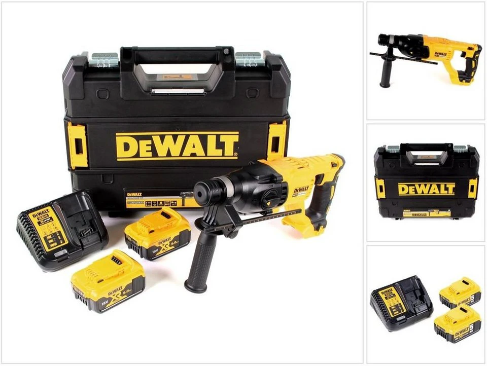DeWalt Akku-Kombihammer DCH 133 NT 18,0 V SDS-plus Brushless 2,6 Joule 2x Akku 5 Ah
