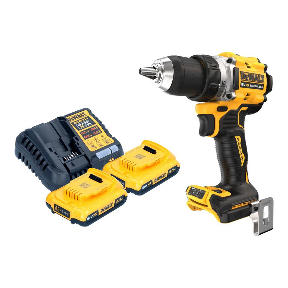 DeWalt Akku Bohrschrauber DCD 800 18 V 90 Nm Brushless 2x 2,0 Ah Akku Ladegerät