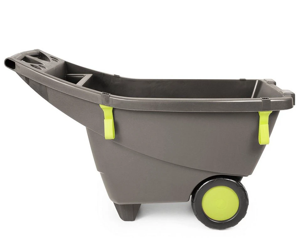 ONDIS24 Schubkarre 140 Liter beige-braun Kunststoff 2 Räder