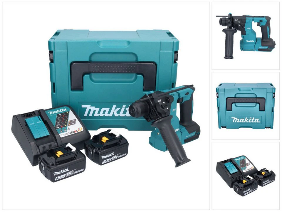 Makita Akku-Bohrhammer DHR 183 RTJ 18 V 1,7 J SDS plus Brushless 2x Akku