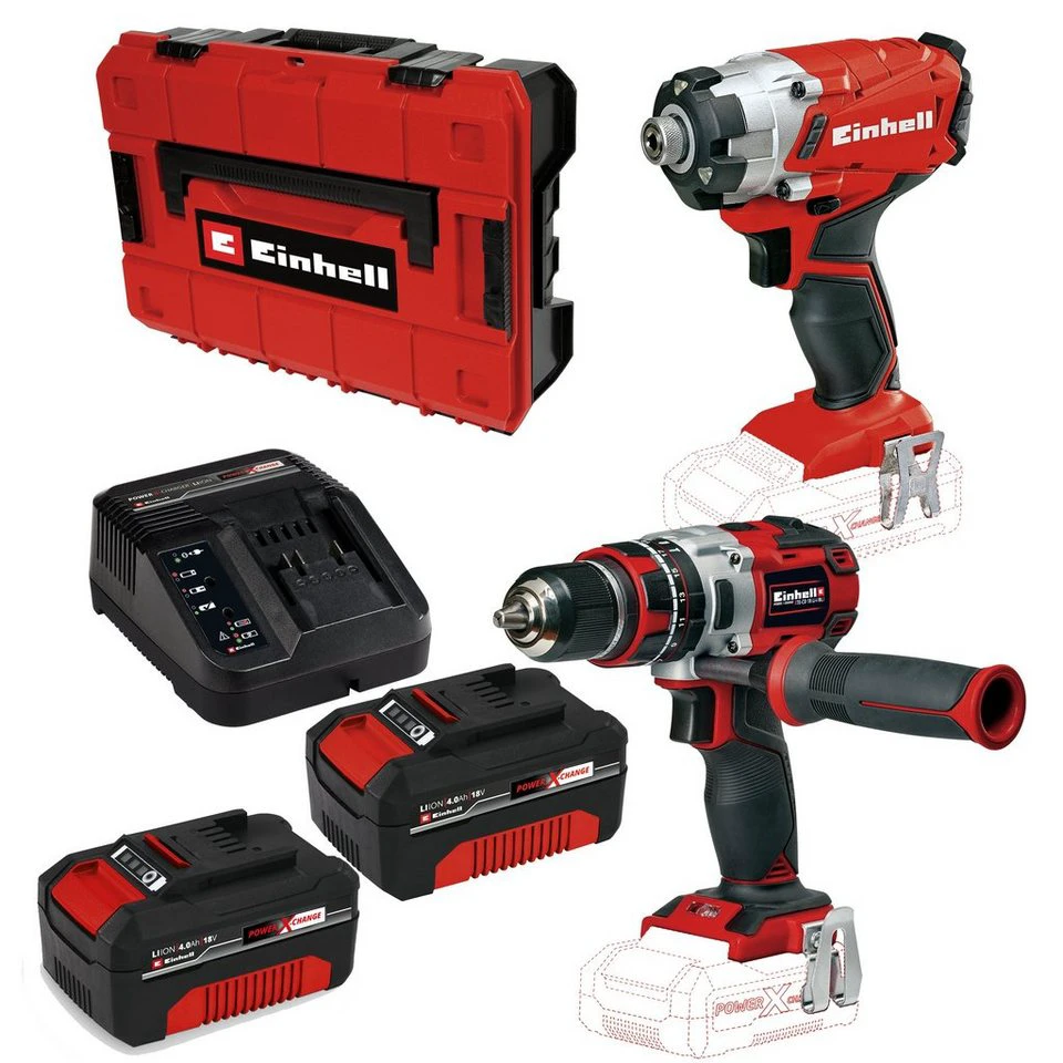 Einhell Akku-Schlagbohrschrauber TE-CD 18 Li-Brushless bürstenlos 2-Gang 13 mm Metallbohrfutter