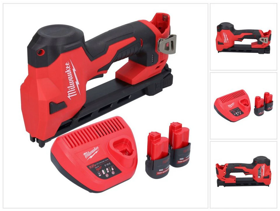 Milwaukee M12 BCST Akku Tacker 12 V 19 x 25,4 mm mit 2x Akku 2,5 Ah