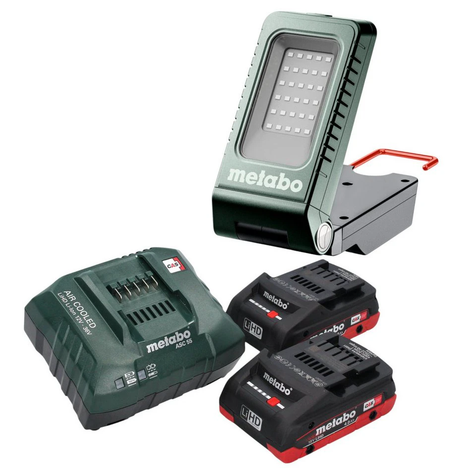 Metabo Baustrahler BSA 18-1000 18 V 1000 lm 2x LiHD Akku 4,0 Ah Ladegerät