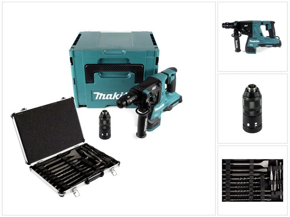 Makita DHR 281 ZJ Bohrhammer Akku 2x18V 2,8J brushless SDS plus Makpac