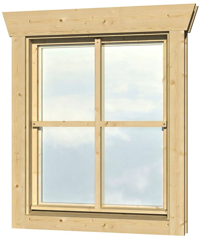 SKAN HOLZ Einzelfenster Anschlag links Dreh-Kipp-Funktion Echtglas Nordische Fichte