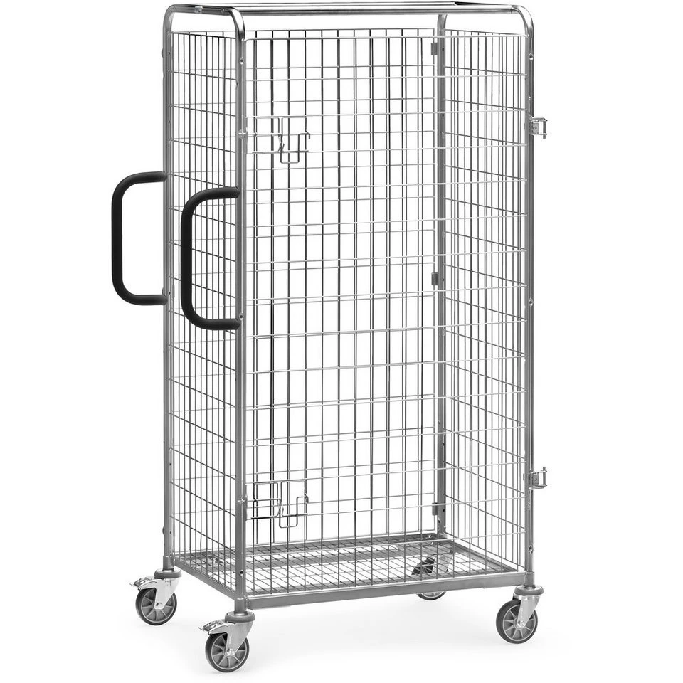 FETRA Transportwagen Flügeltür L x H 850 x 1225 mm galvanisch glanzverzinkt