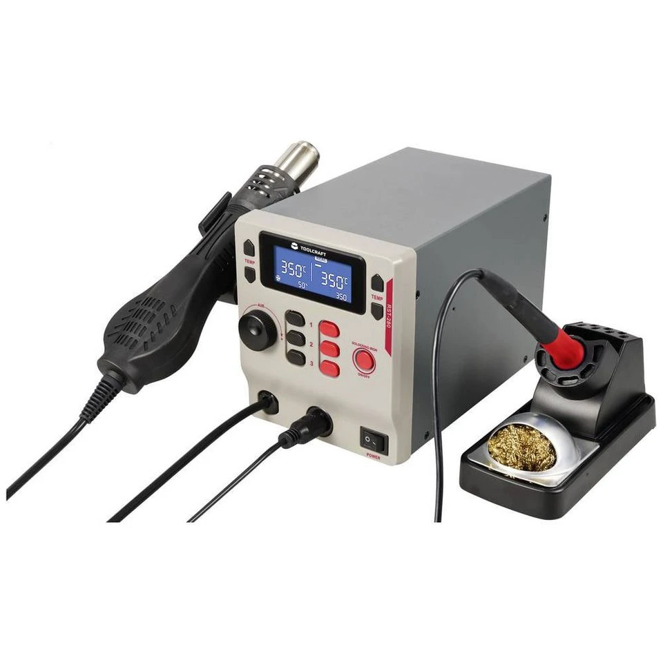 TOOLCRAFT Reparatur-Lötstation RST-280 Heißluft 800 W TO-7853493 inkl. Lötspitze
